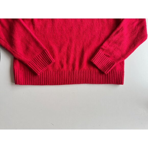 GAP Modern Red Cashsoft Cotton Blend Knit Crew Neck Sweater, Size M - Picture 10 of 16